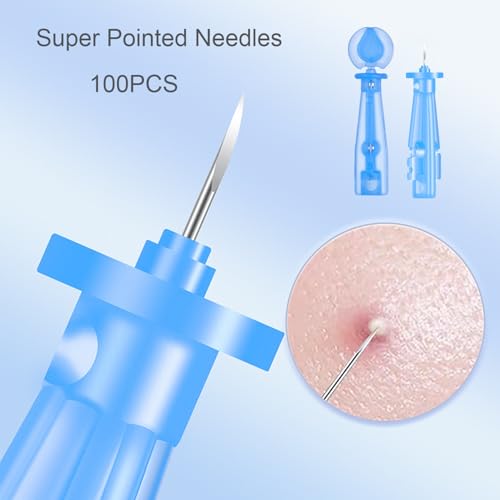 Acne Pimple Popper Needles 100PCS Sterile Disposal Tool Kit