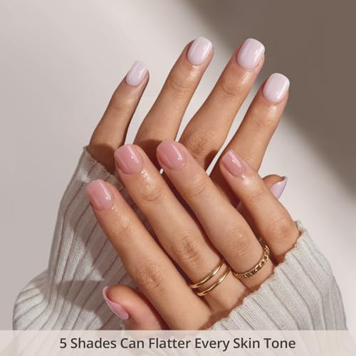 BTArtboxNails Ultra Short Squoval Nude Fake Nails 160 Pcs Press On