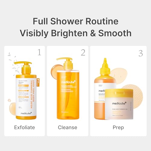 medicube Kojic Acid Turmeric Body Wash | Brightening Shower Gel 13.5oz