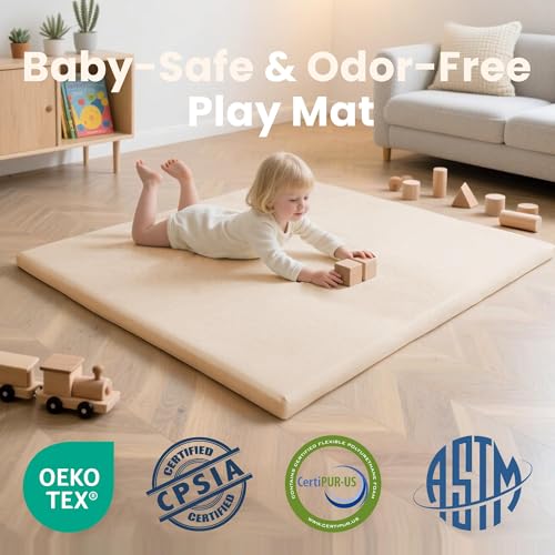 Huloo Sleep 50x50 Waterproof Baby Play Mat - Non-Toxic & Non-Slip