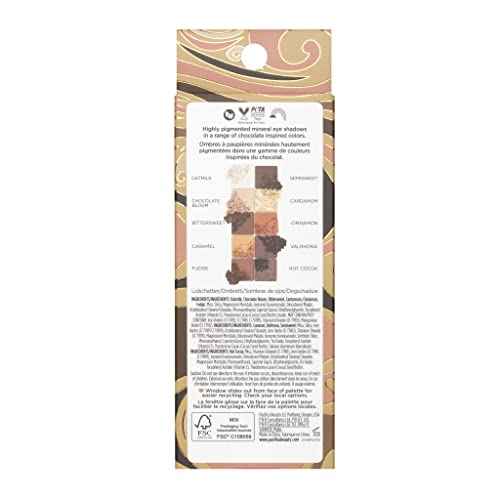 Pacifica Cocoa Nudes Mineral Eyeshadow Palette ? 10 Shades Eye Makeup Naked Mineral Eye Shadow - Earth-Tone Rich Chocolate & Praline Neutral Talc-Free Highly Pigmented Cocoa Butter Clean Beauty Vegan