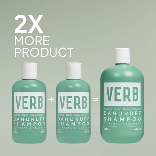 VERB Dandruff Shampoo with Salicylic Acid & Eucalyptus Magnolia, 3% Relief