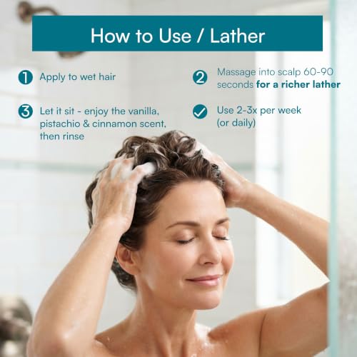 RejuvaLush Hair Thickening Shampoo for Women - Doctor-Formulated Scalp Care