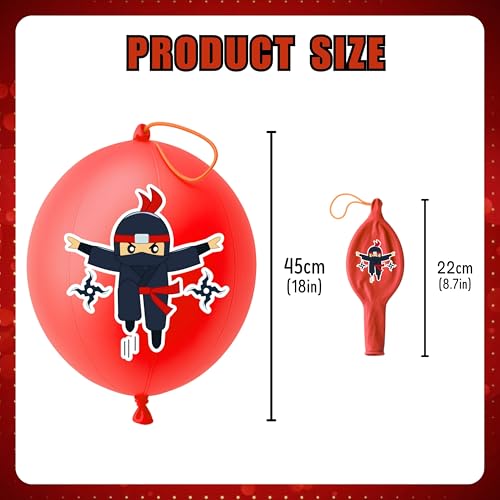 Ninja Party Favors Pack – 24 Punch Balloons & 48 Tattoos