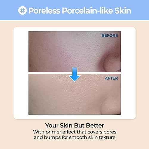 numbuzin No.3 Porcelain Base-skip Tone Up Beige | SPF50+ PA++++ | Lightweight, Hydrating | Zinc Oxide, Niacinamide | Sheer, Natural Finish, Evens Skin Tone | Korean Skincare 1.69 fl. oz.