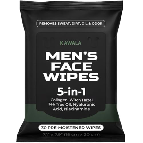 Men's 5-in-1 Anti-Aging Face Wipes with Collagen & Tea Tree Oil – Travel & Skin Care
