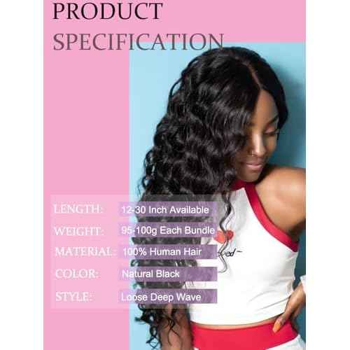 Loose Deep Wave Bundles Human Hair Short Brazilian Deep Wave Bundles 12 12 12 Inch 100% Unprocessed 12A Loose Wave Bundles Human Hair Flip Over Quick Weave Raw Hair 3 Bundles for Bob Style