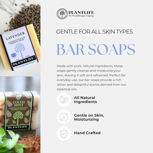 Plantlife Black Bar Soap - Moisturizing and Soothing Soap for Your Skin - Hand Crafted Using Plant-Based Ingredients - Made in California 4.5oz Bar