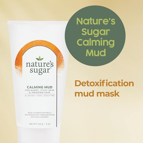Nature's Sugar Calming Mud Mask ? Deep Pore Cleansing Clay Mask for Face & Body ? Detox Skincare for Ingrown Hair Relief, Blackheads & Sensitive Skin ? Purifying Hungarian Mud Treatment ? 113g/4oz