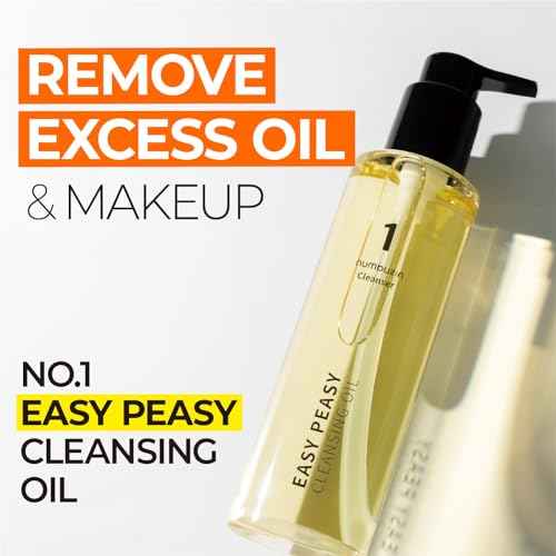 numbuzin No.1 Cleansing Oil | Easy Peasy Cleansing Oil | Makeup Removing Facial Cleanser | Ingredients from Corn, Macadamia Seed | Waterproof Makeup, Blackhead Care| Lightweight | 6.76 fl. oz.
