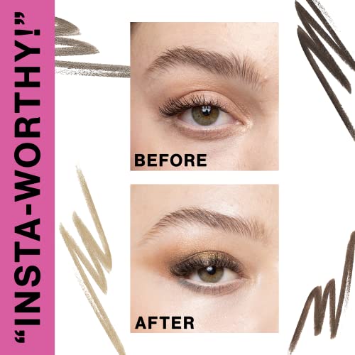 wet n wild Ultimate Eyebrow Retractable Definer Pencil, Medium Brown, Dual-Sided Brow Brush, Fine Tip, Shapes, Defines, Fills Brow Makeup (Pack of 2)