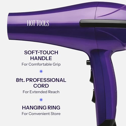 Hot Tools Pro Artist 1875W Ionic Hair Dryer | Fast Drying, 6 Heat Settings