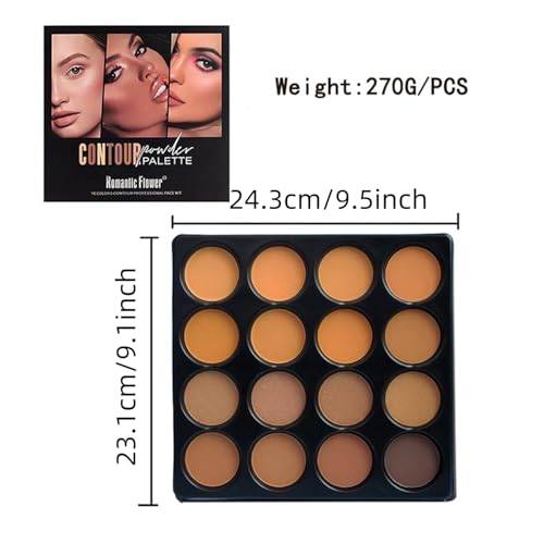 Joyeee 16-Color Concealer & Contouring Palette with Brush