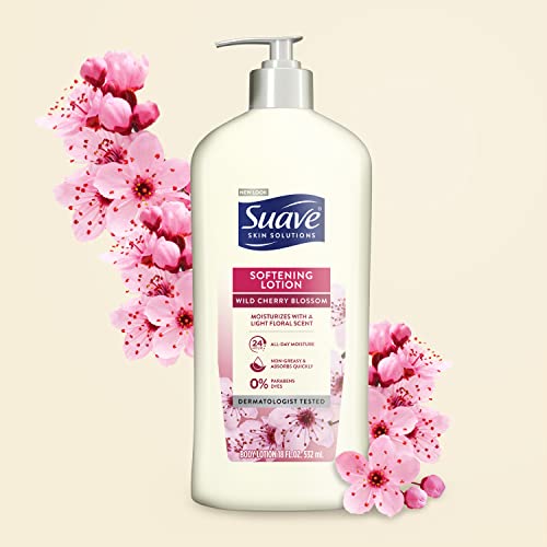 Suave Skin Lotion 18 Ounce Pump Softening Wild Cherry Blossom
