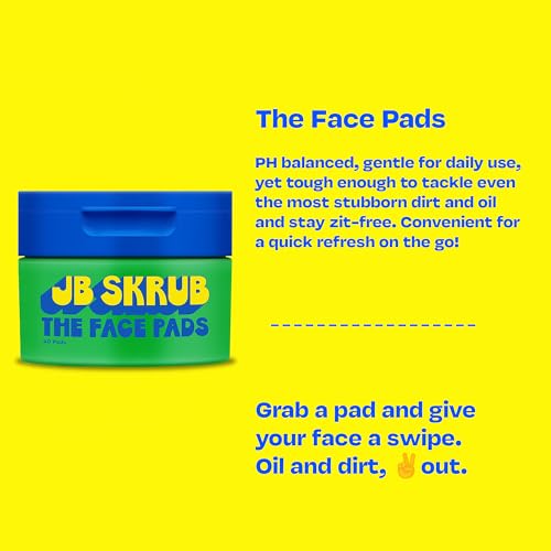 JB SKRUB The Face Lotion and Face Pads -Teen Boys, Tween and Kids Moisturizer for Cool Confidence, Grease-Free Freshness & Hydration with Blue Light Defense