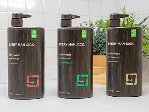 Every Man Jack Body Wash, Eucalyptus Mint, 33.8-ounce