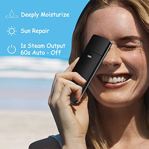 DenniesCare Nano Mister Nano Mist Sprayer Handy Cool Mist Facial Mister for Lash Extensions Sliding Hydrating Mini Face Steamer Moisturizing Skin Care Instrument USB Rechargeable Black