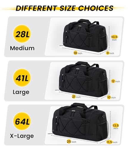 Vorspack Gym Bag 18" Duffle Bag with Shoe Compartment