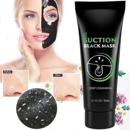 Blackhead Remover Mask, Activated Charcoal Peel Off Mask, Deep Face Clean for Men and Women, Pore Cleansing Nose and Face Care, Purifying Charcoal Mask, 80ML