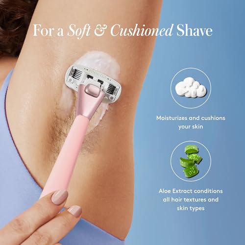 Women’s Shaving Foam with 4 Razor Refills - Petal Bloom Scented