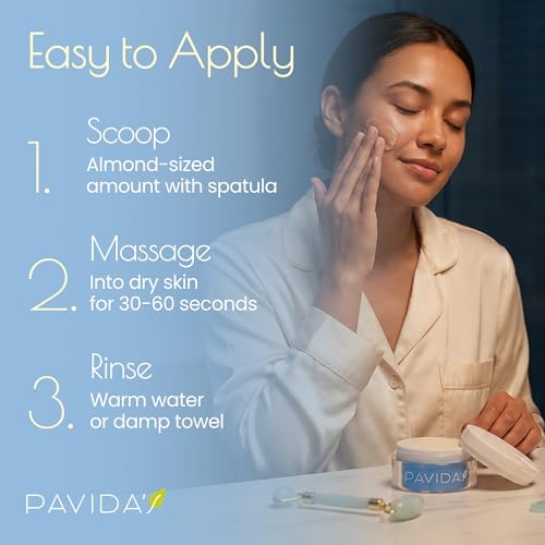 PAVIDA'S Cleansing Balm Makeup Remover - Vegan & PEG-Free, 1.7 Oz