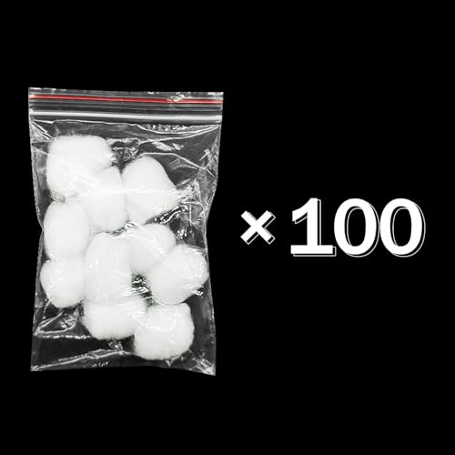 Mini Individually Wrapped Cotton Balls - 1000 Count (100 Packs of 10)