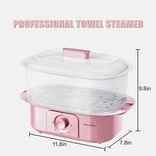 Pink Towel Steamer with Quickly Heating in 5 Mins Auto Off Timer Spa Towel Steamer for Personal Use at Home