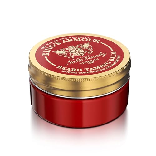 King's Armour Luxury Beard Balm for Men | Argan, Jojoba & Almond Oil | Shape, Soften & Moisturize with Noble Precision | 50ml Premium Grooming Balm - 50 ml (1.69 Fl Oz)
