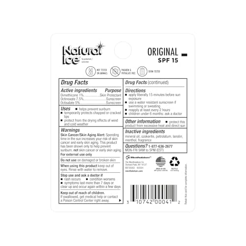 Natural Ice Medicated Lip Protectant/Sunscreen SPF 15, Original 48 ea