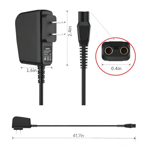 15V Charger Fit for Philips Norelco HQ8505 9000 7000 6000 5000 Series,Multigroom MG5750 MG7735 MG7770 MG9740 QP6530 QP6650 QP6510 Shaver Trimmer Power Cord