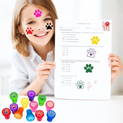 36-Piece Paw Print Party Favors - Stamps & Tattoos