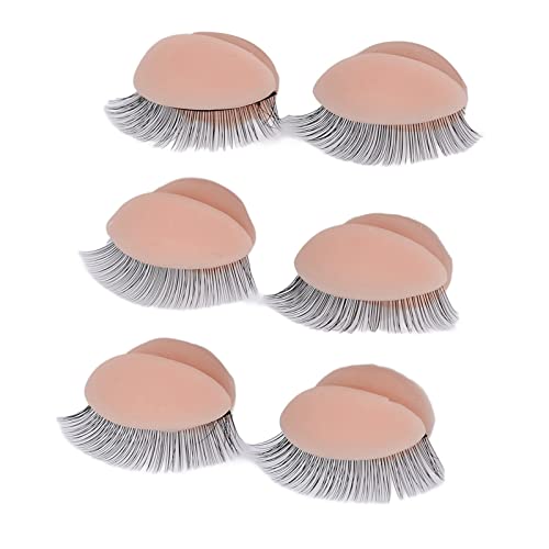 Lash Extension Practice Eyelids - 3 Pairs Silicone Replacement