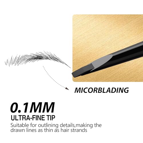 Dual-Ended Eyebrow Pencil with Spoolie Brush - Ultra-Fine Tip