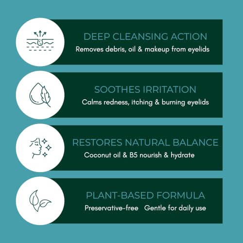 Tea Tree Foaming Cleanser for Eyelids & Face - 3.38 fl oz