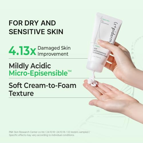 Zipiderm EGF Deep Cleansing Foam ? Korean Gentle Facial Cleanser with EGF for Sensitive & Acne-Prone Skin, Double Cleansing K-Beauty Foam that Supports Skin Barrier & Smooth Texture, 4.05 fl oz
