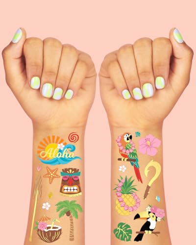 xo, Fetti Tropical Island Temporary Tattoos - 60 Gold Foil Pcs