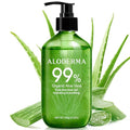 Aloderma Aloe Vera Gel 17.6oz - Organic, Non-Sticky for Face & Hair