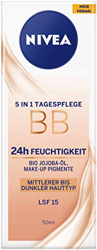 NIVEA BB Cream for Medium to Dark Skin Tones, 50 ml