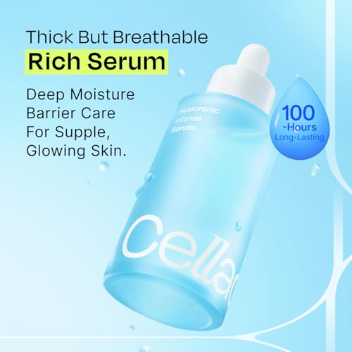 Celladix Hyaluronic Intense Serum ? 95% Pure Hyaluronic Acid with Jeju Deep Sea Water & Peptides ? 100 Hours of Hydration, Gentle Soothing Care for Radiant Skin ? Korean Skincare, 1.01 Fl Oz