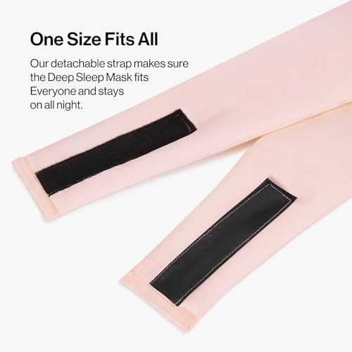 Dore & Rose Deep Sleep Mask Light Blocking, 23 Momme Mulberry Silk Eye Mask, Ultra Soft, Adjustable - Travel Sleeping Mask for Men & Women - Pink