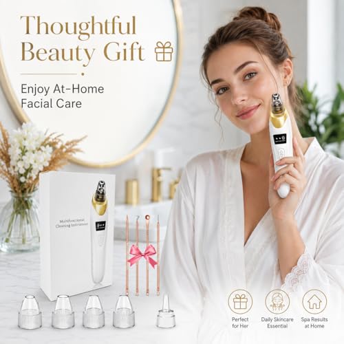 Pore Vacuum Blackhead Remover | USB Rechargeable, 69kPa Suction