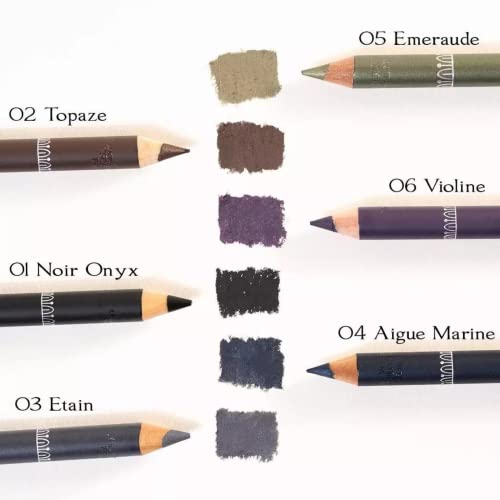 T. LeClerc Eyeliner Pencil - Long Lasting Precision Sharp Tip Eye Pencil for Water Line & Lash Line Use as Highlighter, Concelear, Under Eye Smudge Proof Smokey Eye Makeup Easy to Color (Violine)