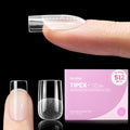 Beetles Tipex Lite Instant Nail Tips Short Square 512pcs - 16 Sizes, No UV Gel Needed