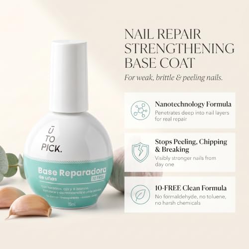 UTOPICK Nail Hardener & Strengthener with Keratin & Garlic - 0.5 fl oz