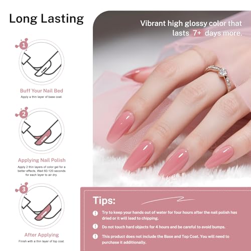 OpenLive Dusty Rose Light Pink Nail Polish – Long Lasting, Quick Dry 16.5ml