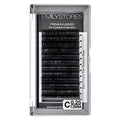 Eyelash Extensions 0.25mm Thickness C Curl 12mm Length For Lash Extensions Volume Individual Semi-Dull Black Eyelashes(0.25,C,12mm)