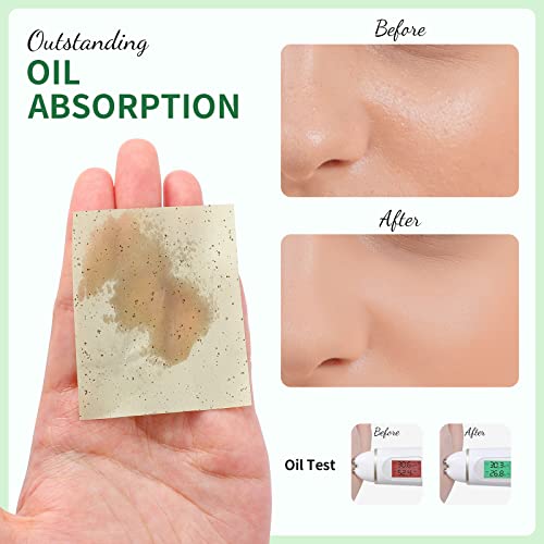 DUcare Oil Blotting Sheets with Green Tea - 100 Count