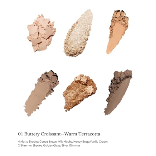 Flower Knows 6-Color Warm Caramel Brown Makeup Palette - Soft Glam & Daily Wear