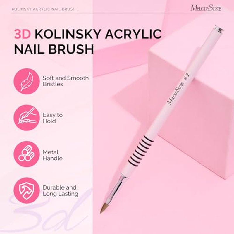 MelodySusie Professional 3D Kolinsky Acrylic Nail Brush #2