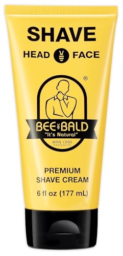 Bee Bald SHAVE Premium Shaving Cream for Men 6 fl oz – Bald Head & Face Care